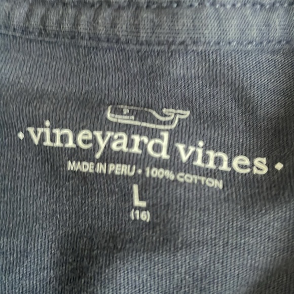 Vineyard, vines, dark blue, long sleeve tee size large 16 - Picture 3 of 4
